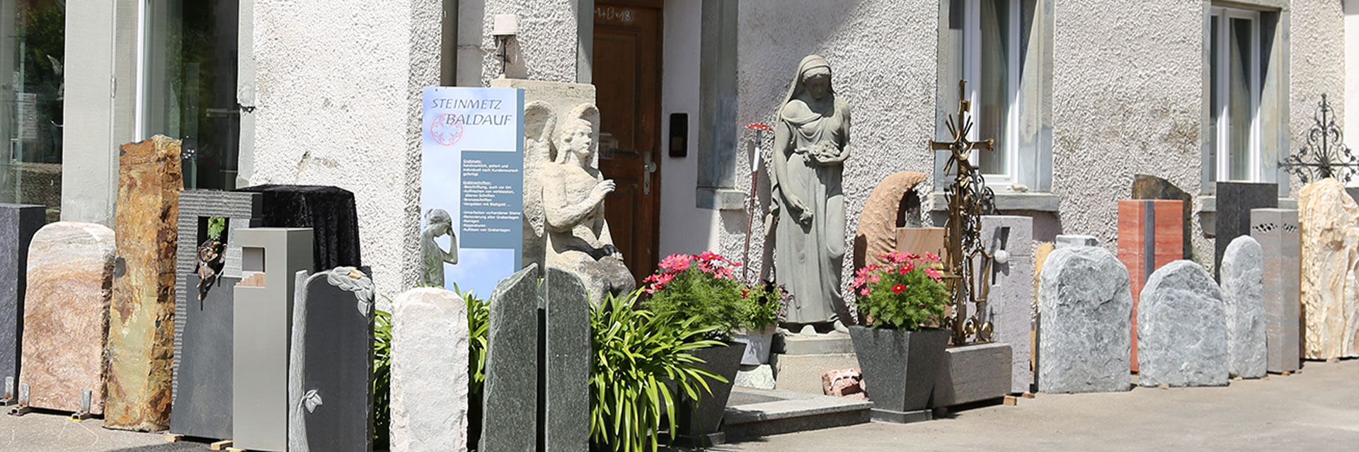 Steinskulpturen und Bildhauerarbeiten von Steinmetz Baldauf bei Immenstadt im Allgäu